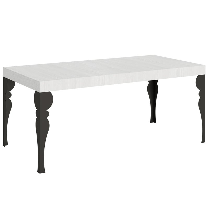 Stół rozkładany 90x180/284 cm Paxon Biały Jesion Stelaż Antracyt