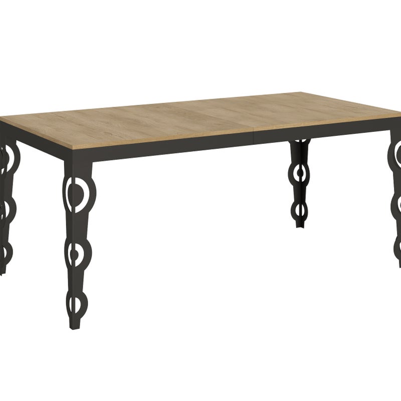 Stół rozkładany Karamay Evolution 90x180/284 cm, rama dąb naturalny antracyt