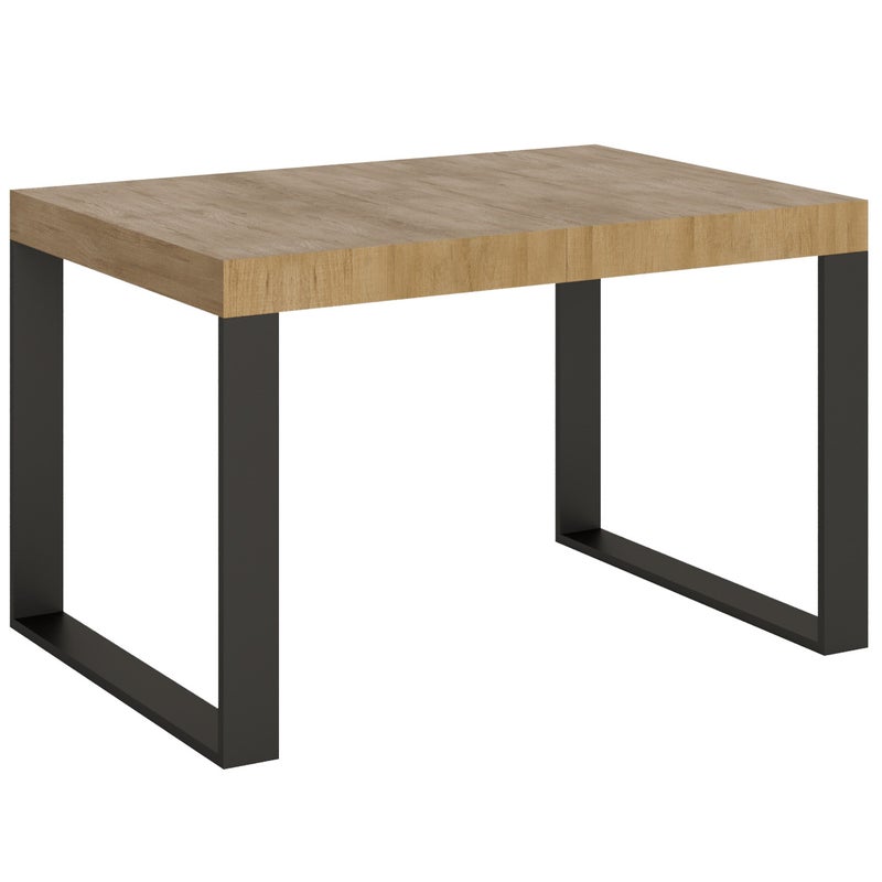 Stół rozkładany 90x130/234 cm Tecno Quercia Natura ze stelażem antracytowym