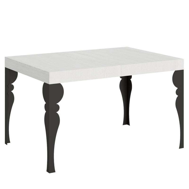 Stół rozkładany 90x130/234 cm Paxon Biały Jesion Stelaż Antracyt