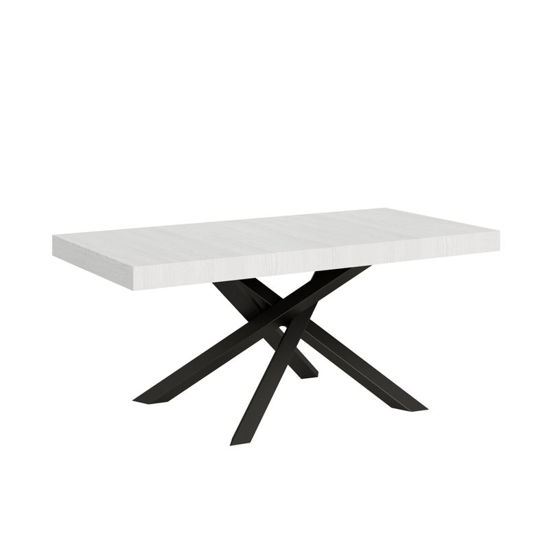 Stół rozkładany 90x180/284 cm Volantis Biały Jesion Stelaż Antracyt