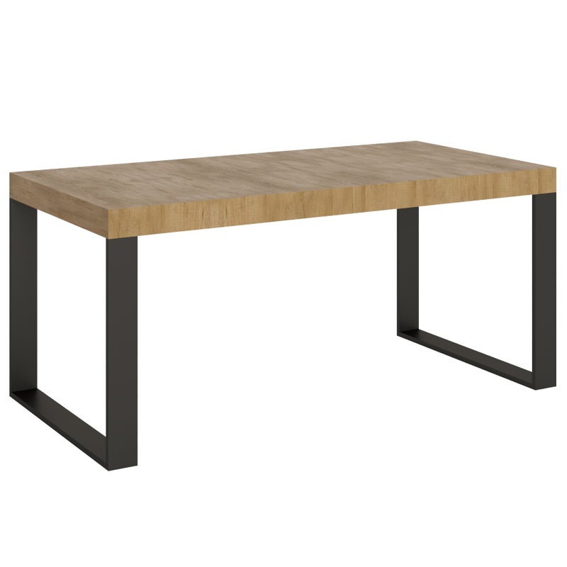 Stół rozkładany 90x180/284 cm Tecno Premium Dąb Naturalny z ramą antracytową