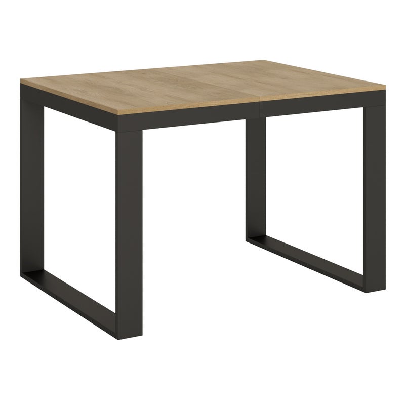 Stół rozkładany 90x120/224 cm Tecno Evolution Natural Oak z ramą antracytową