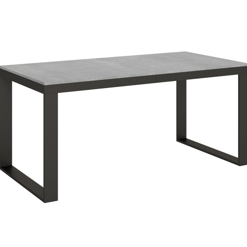 Stół rozkładany 90x180/440 cm Tecno Evolution Cement rama antracyt