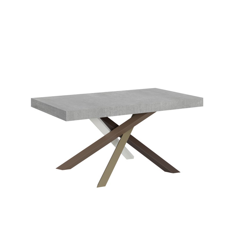 Stół rozkładany 90x160/420 cm Volantis Cement rama 4/C