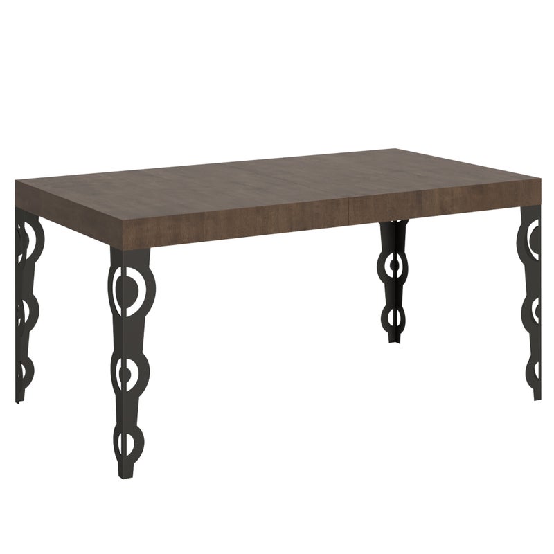 Rozkładany stół Karamay Walnut 90x160/264 cm z antracytową ramą