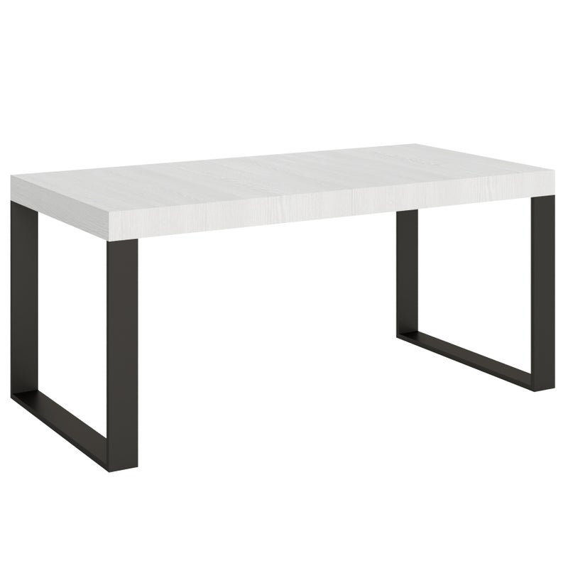 Stół rozkładany 90x180/284 cm Tecno Biały Jesion z ramą w kolorze antracytowym