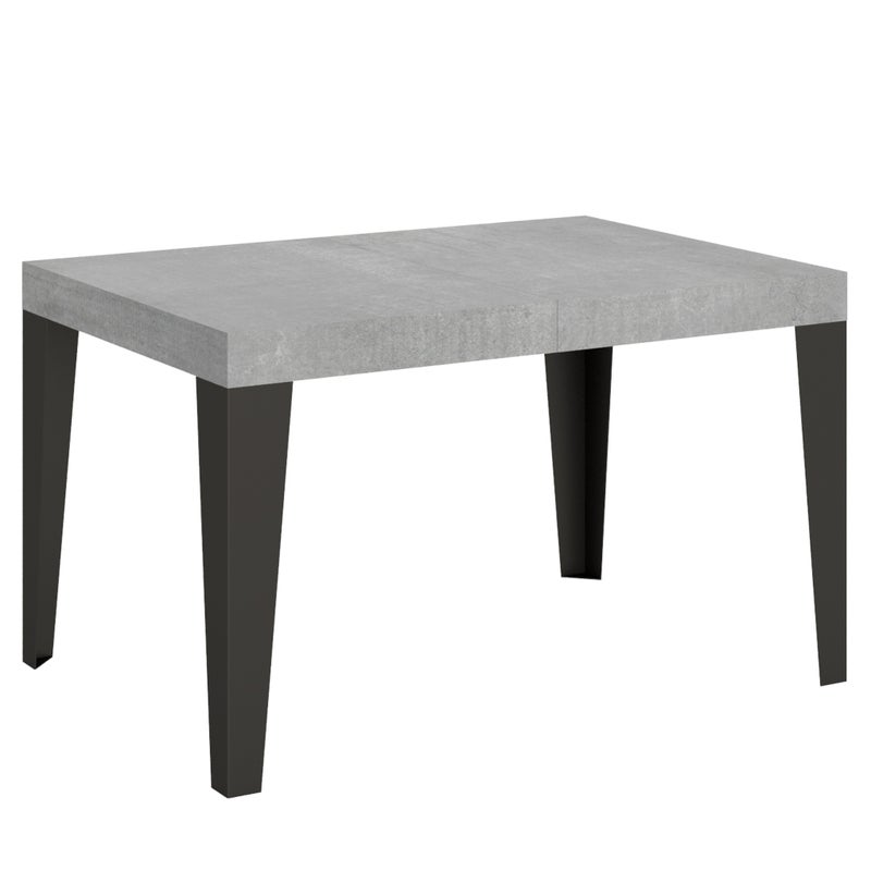 Stół rozkładany 90x130/390 cm Stelaż Flame Cement Antracyt