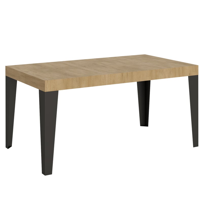 Stół rozkładany 90x160/264 cm Flame Oak Nature rama Antracyt