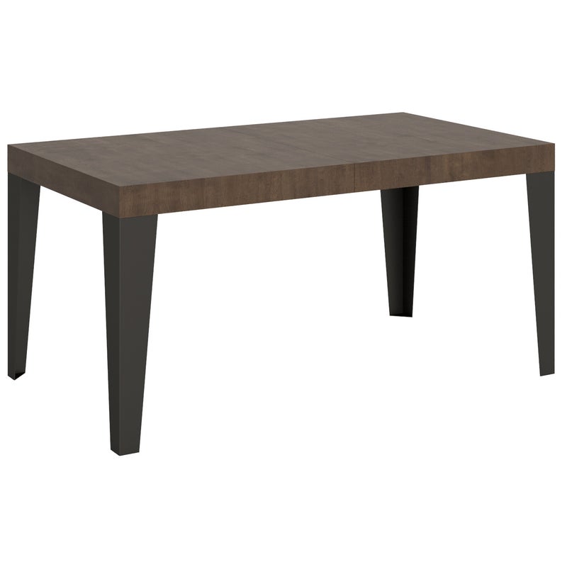 Stół rozkładany 90x160/420 cm Orzech Płomienny Stelaż Antracytowy