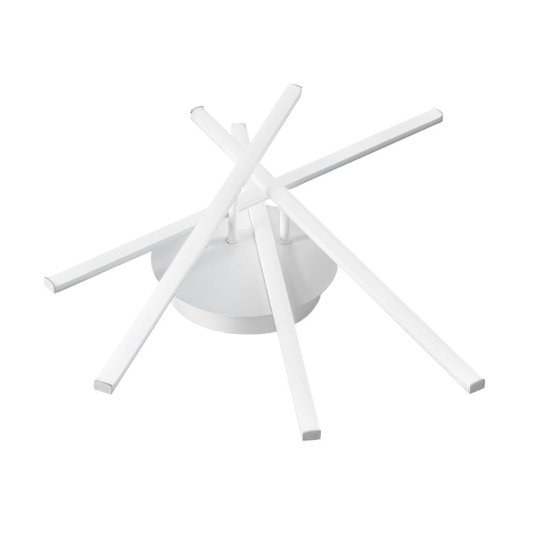 Nowoczesna lampa sufitowa LED Tullia 40W, 2200lm, światło naturalne 4000K, biały geometryczny wzór, aluminium i silikon, IP20, zintegrowana dioda LED