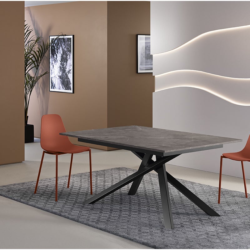 Pulse - Stół rozkładany (140/190 x 90 cm) w kolorze czarnej melaminy