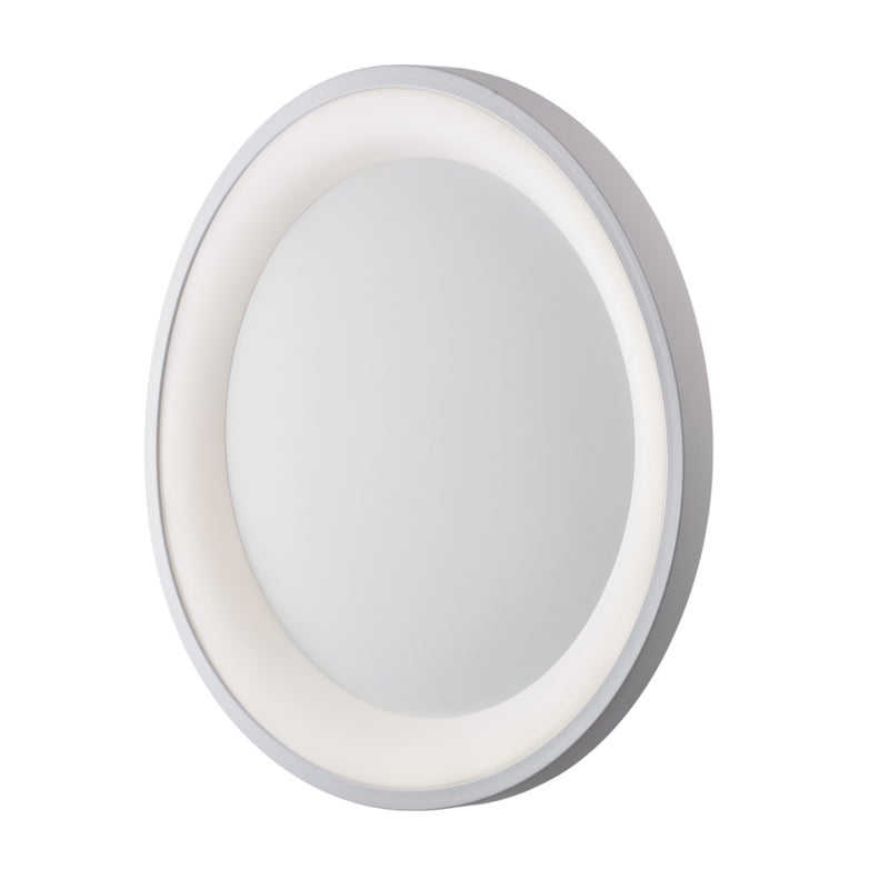 Okrągła lampa sufitowa Anna z metalu i lakierowanego na biało aluminium ze zintegrowaną diodą LED H.7 Ø50 BL249-P50