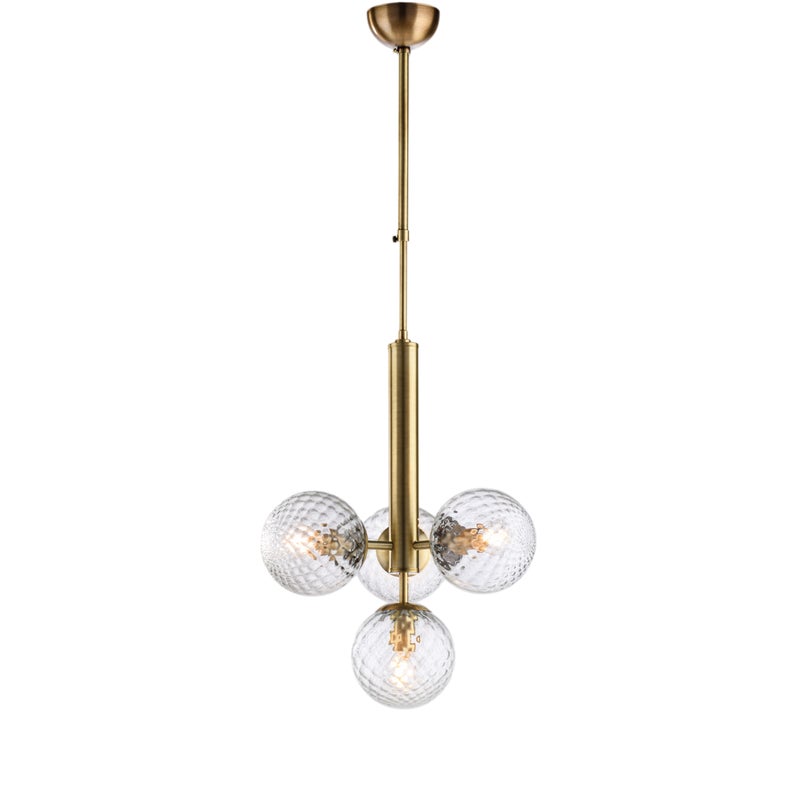 Armonia Lampa wisząca z brązu szczotkowanego żelaza 4 światła 110 Ø32 BL285-4-BRZ