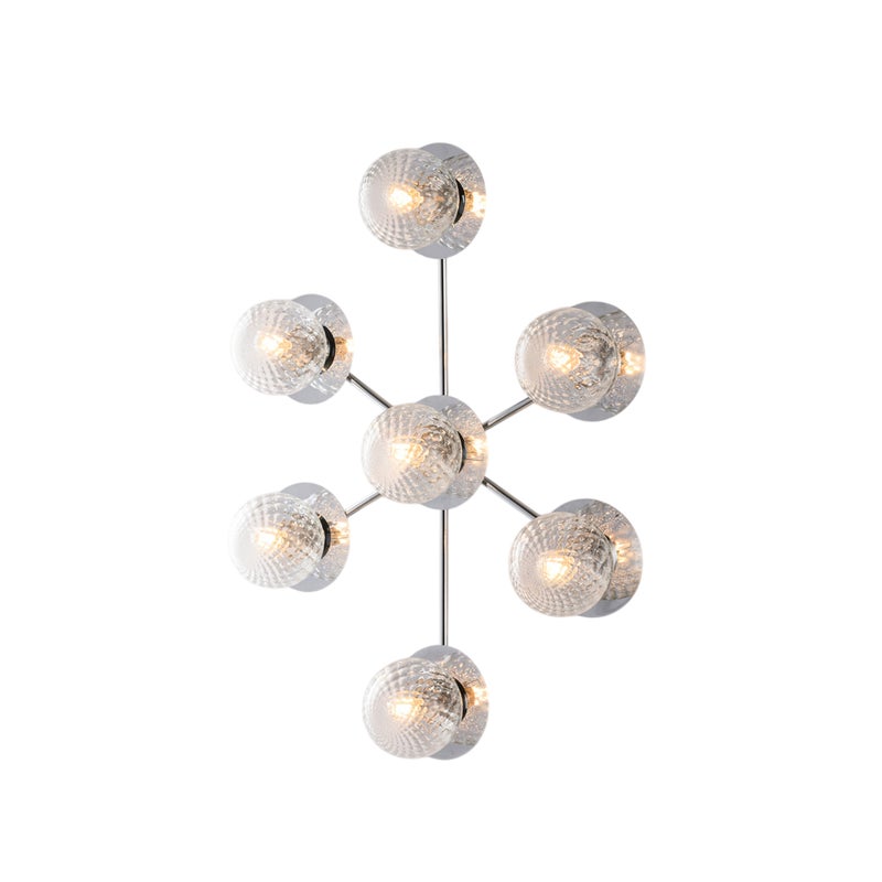 Lampa sufitowa Armonia z polerowanego chromowanego żelaza 7 świateł dł. 85 x 62 BL285-PL7-CR