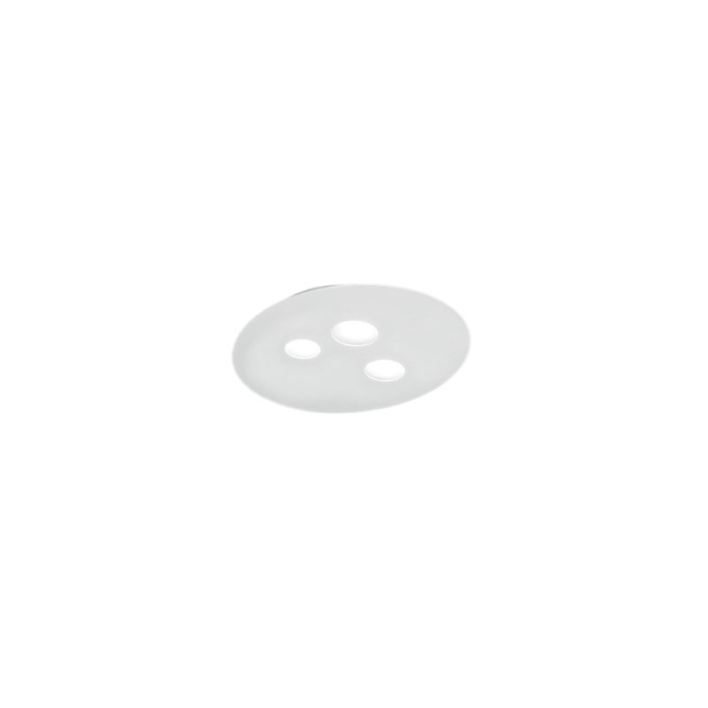 Lampa sufitowa Luna z białego metalu 47,5 x 40 cm, 3 żarówki GX53, maks. 3 x 8 W, IP20, nowoczesny okrągły kształt, żarówki nie są dołączone