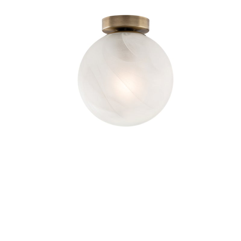 Lampa sufitowa Olaf z czarnego chromu, żelazna, 1 lampa, z kulą dm.20 H.23 Ø20 BL294-PL1-BRZ