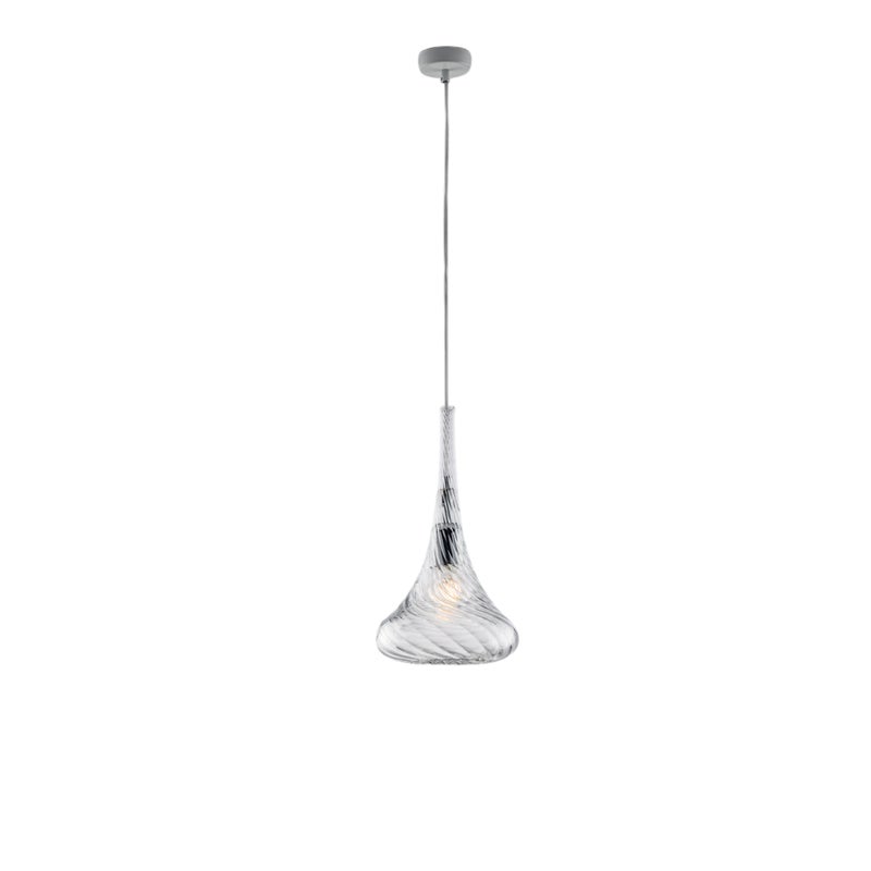 Lampa wisząca Nemesis Iron z przezroczystym szkłem Pyrex 1 światło 142 Ø20 BL280-S1-TR