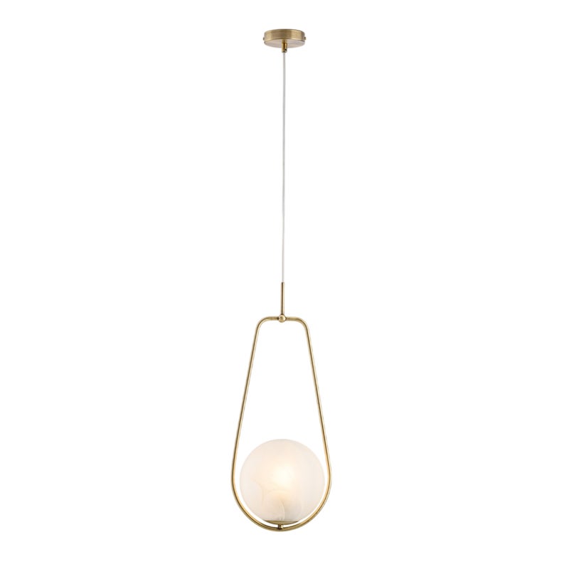 Lampa wisząca Afrodyta z brązowanego żelaza 1 lampa z kulą dm.20 159 Ø24 BL286-S1-BRZ
