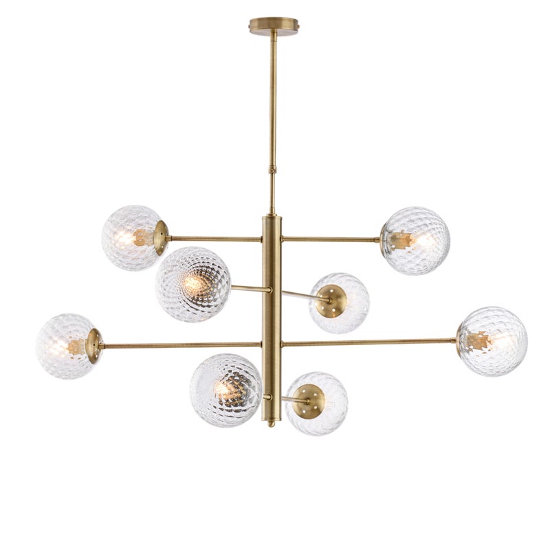 Lampa wisząca Demetra z brązowanego żelaza szczotkowanego 8 lamp 108 Ø103 BL279-8-BRZ