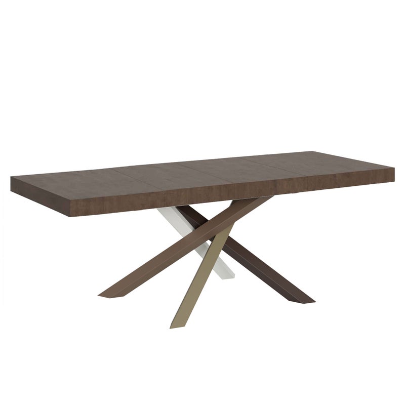 Stół rozkładany 160/420x90 cm Volantis Premium orzech nogi wielokolorowe 4/C