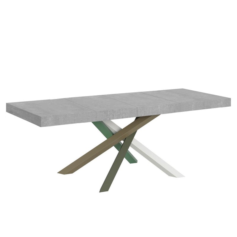 Stół rozkładany 160/420x90 cm Volantis Premium betonowe nogi wielokolorowe 4/A