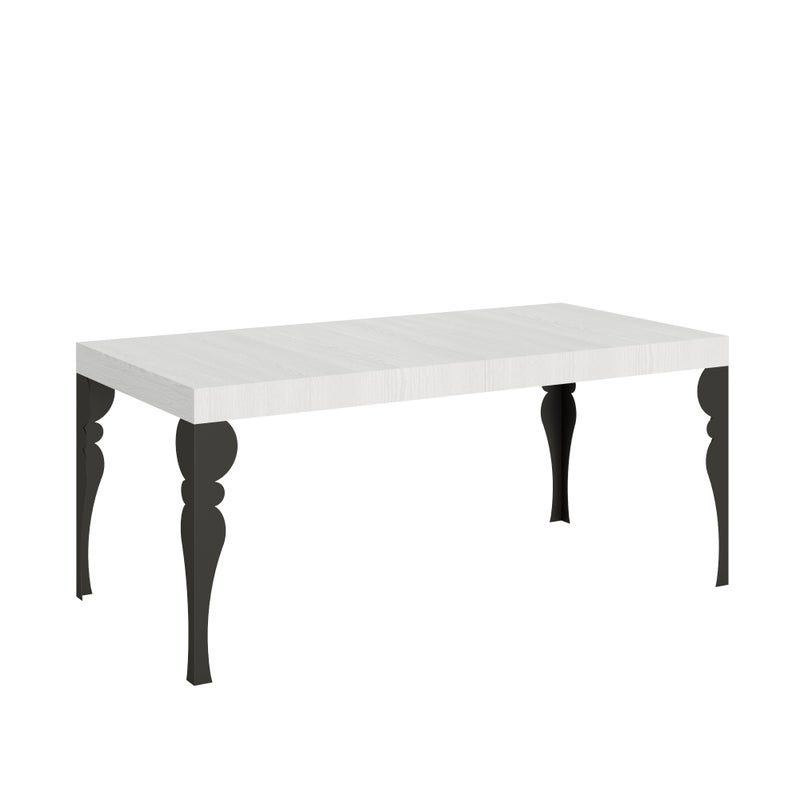 Stół rozkładany Paxon 200/460x90 cm, nogi biały jesion antracyt