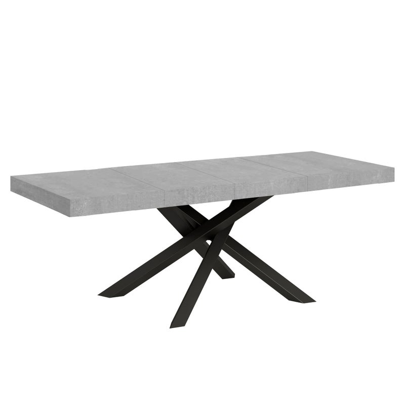 Stół rozkładany 160/420x90 cm Volantis Premium nogi cementowe antracytowe