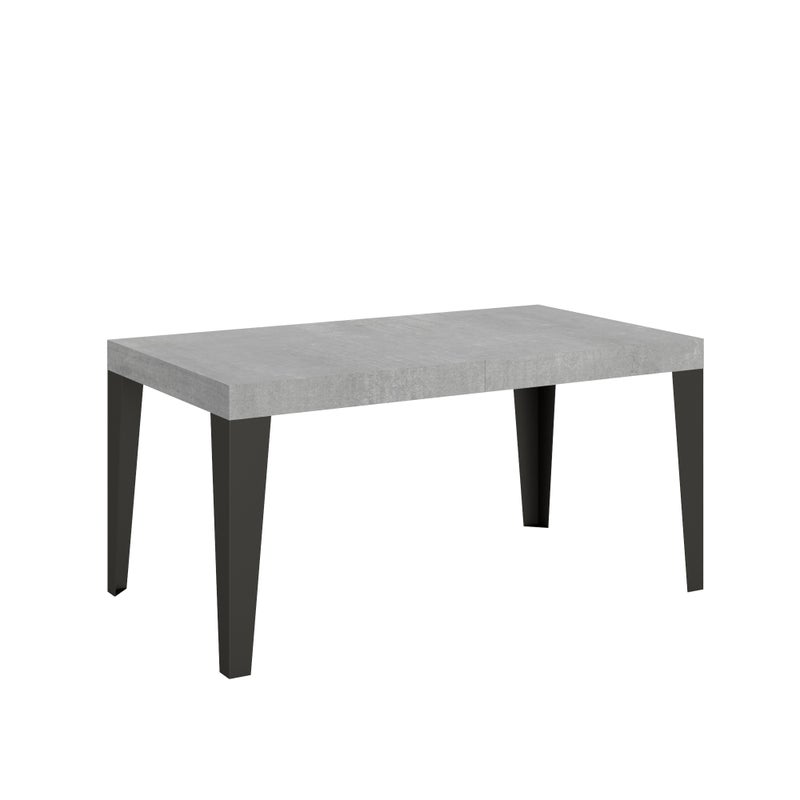 Stół rozkładany 160/244x80 cm Nogi z betonu płomienistego w kolorze antracytowym