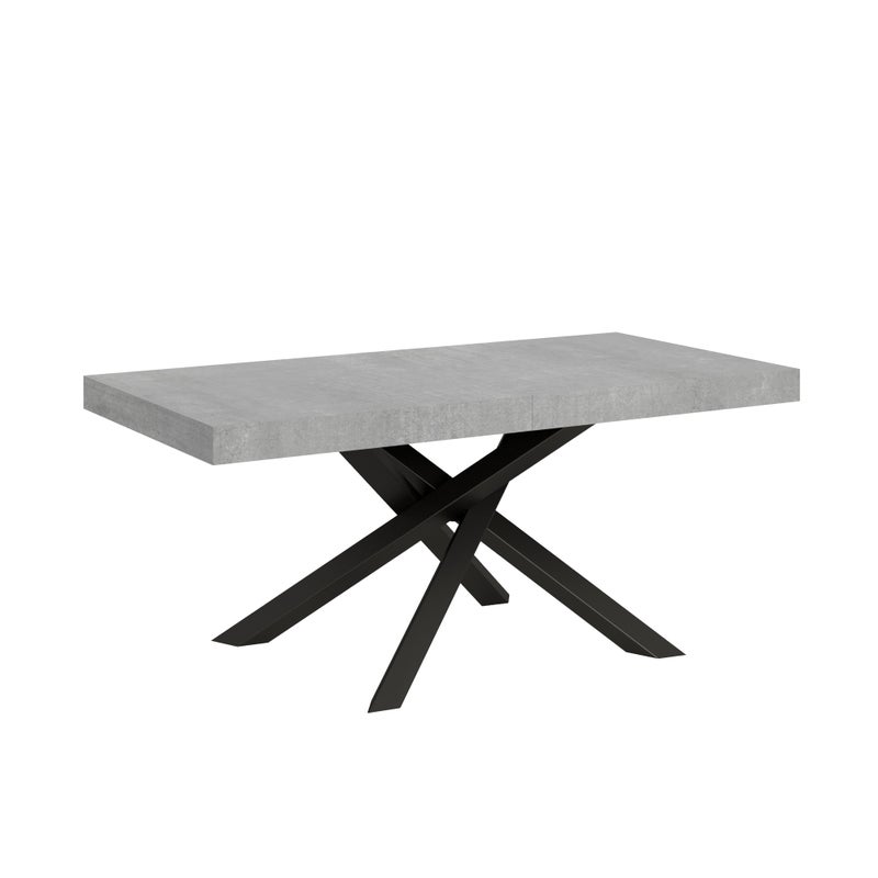 Stół rozkładany 200/460x90 cm Volantis beton z nogami w kolorze antracytowym