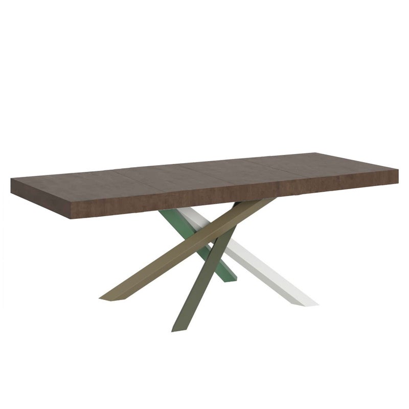 Stół rozkładany 160/420x90 cm Volantis Premium orzech nogi wielokolorowe 4/A