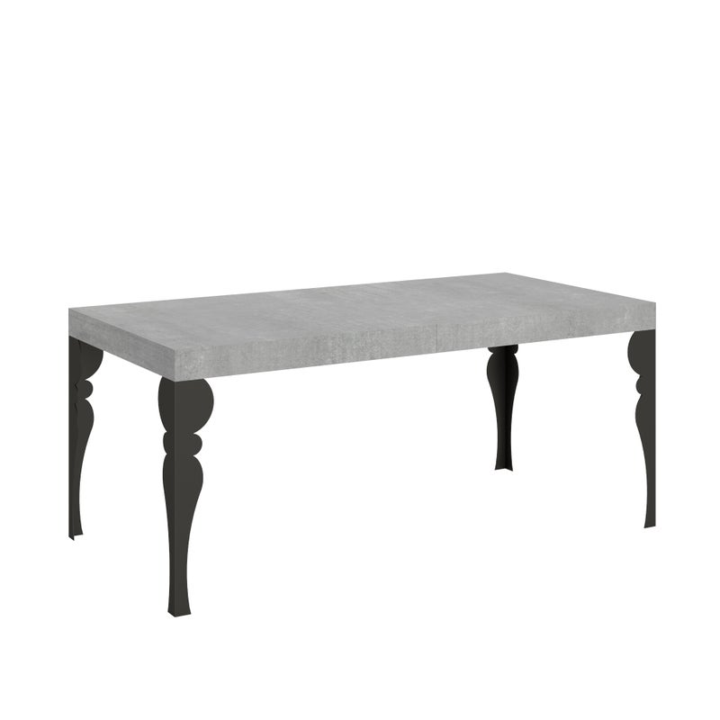 Stół rozkładany Paxon 200/304x90 cm betonowy z nogami antracytowymi