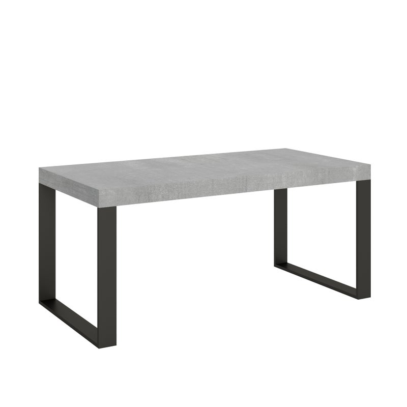 Stół rozkładany 200/460x90 cm Tecno beton z nogami w kolorze antracytowym
