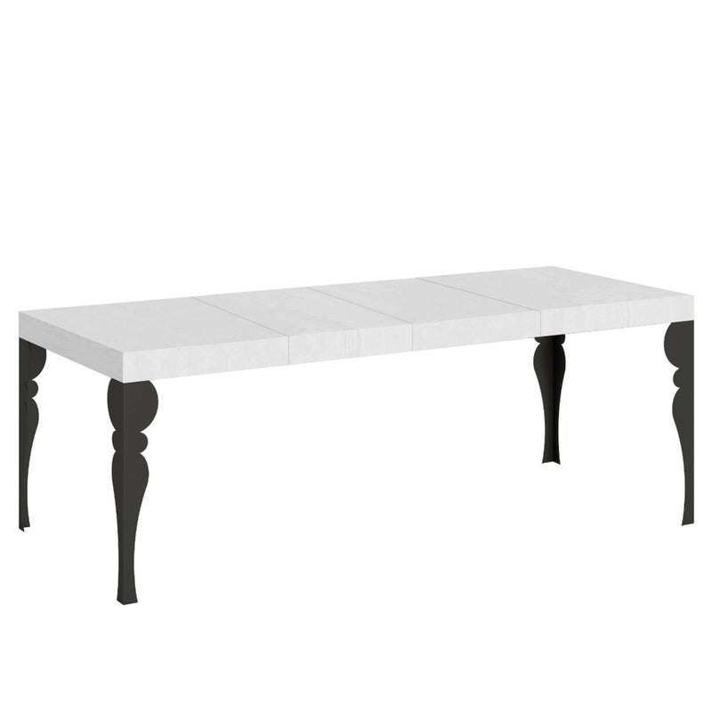 Stół rozkładany Paxon Premium 160/420x90 cm, nogi biały jesion antracyt