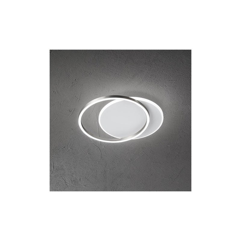 Lampa sufitowa LED ORBIT, biała i szara, 43 W, Perenz, w kolorze aluminiowym