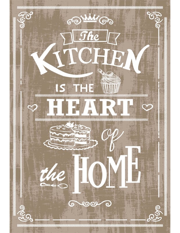 Dywanik kuchenny zmywalny KITCHEN, beżowy, 50x80 cm