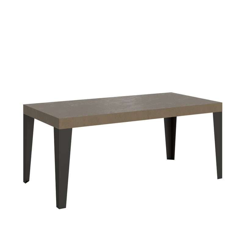 Stół rozkładany 200/304x90 cm Flame Premium gołębia szarość z nogami w kolorze antracytowym
