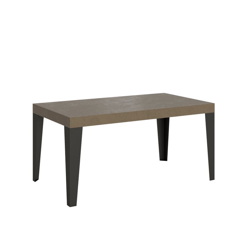 Stół rozkładany Flame Premium 160/264x90 cm w kolorze gołębiej szarości z nogami w kolorze antracytowym