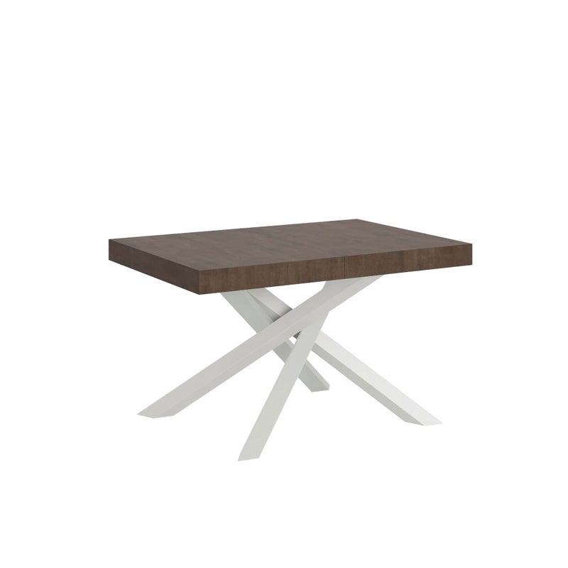 Stół rozkładany Volantis Premium orzech 140/244x90 cm z białymi nogami