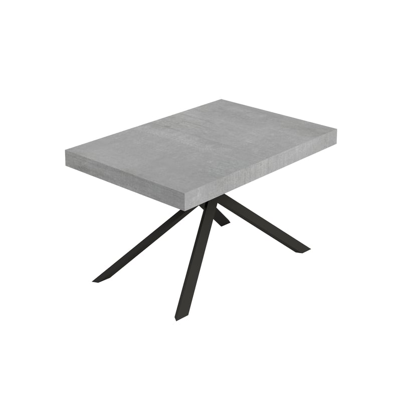 Stół rozkładany Niket 120/204x80 cm nogi betonowe antracytowe