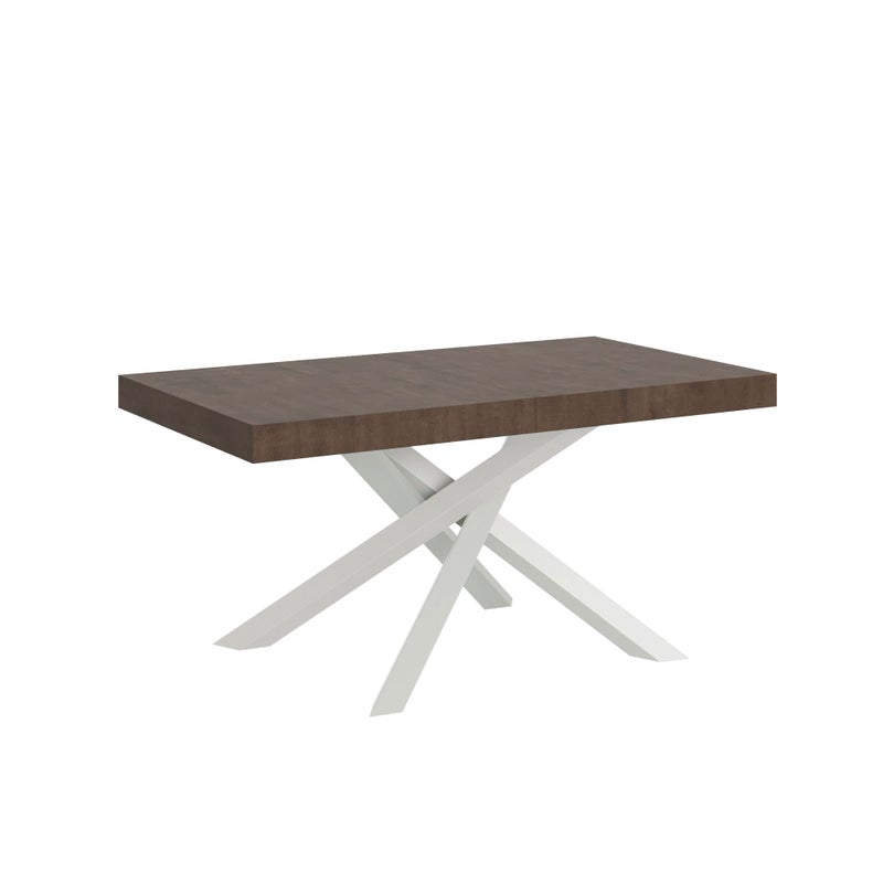 Stół rozkładany Volantis Premium orzech 200/304x90 cm z białymi nogami