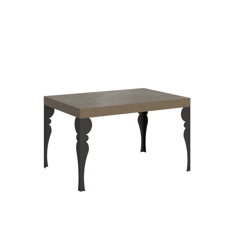 Stół rozkładany Paxon 140/224x80cm w kolorze gołębiej szarości z nogami w kolorze antracytowym