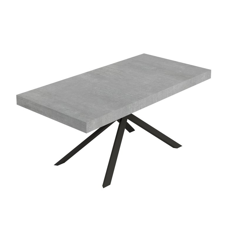 Stół rozkładany Niket 180/440x90 cm nogi betonowe antracytowe