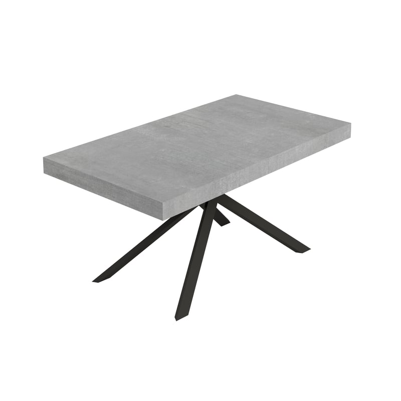 Stół rozkładany Niket 160/420x90 cm nogi betonowe antracytowe