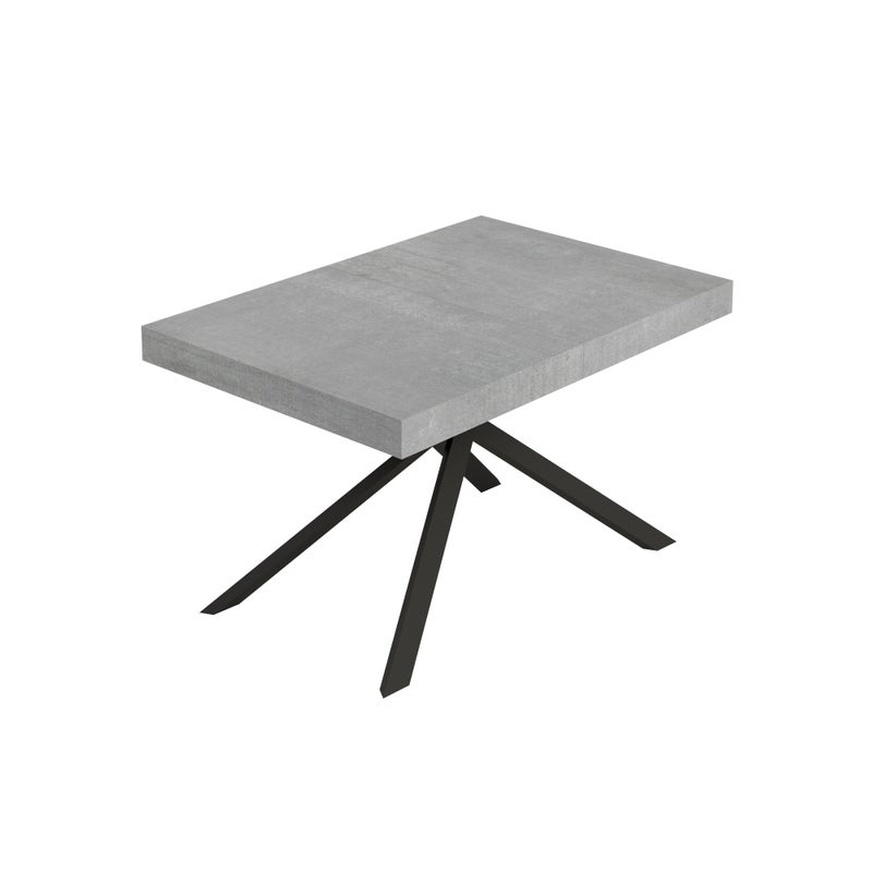 Stół rozkładany Niket 140/400x90 cm nogi betonowe antracytowe