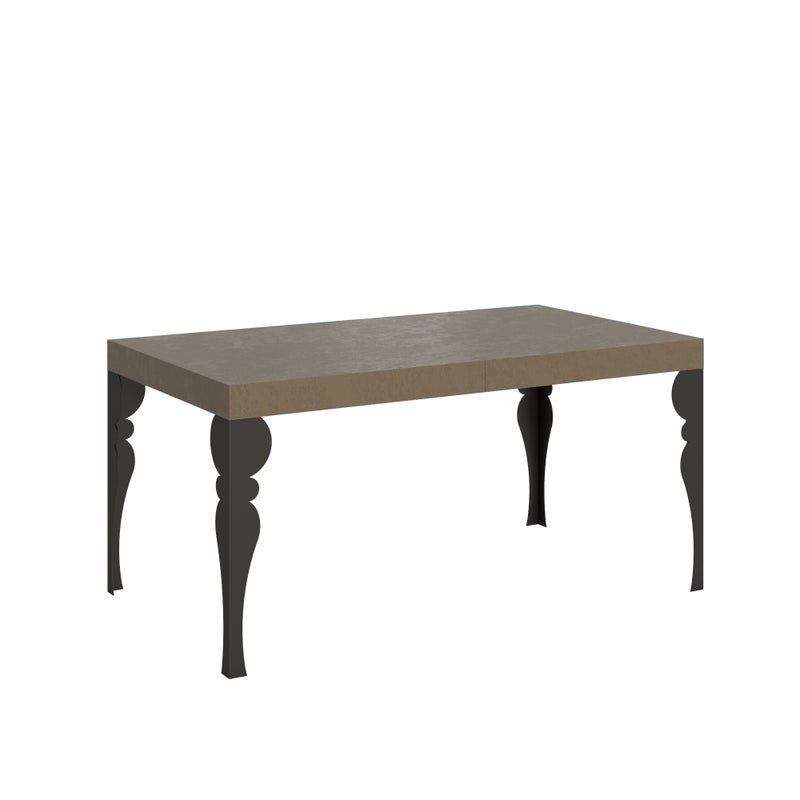 Stół rozkładany Paxon 160/244x80 cm w kolorze gołębiej szarości z nogami w kolorze antracytowym