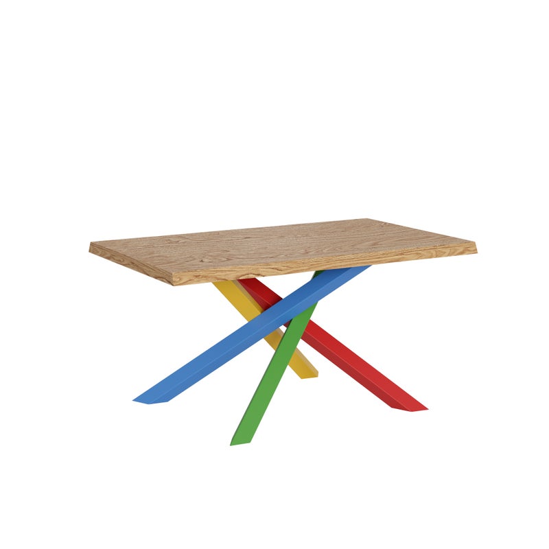 Stół rozkładany 90x160/210 cm Nogi dębowe Versalux, odkorowane, 4/B