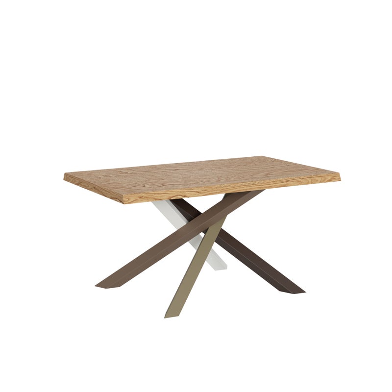 Stół rozkładany 90x160/210 cm Nogi dębowe Versalux, odkorowane, 4/C