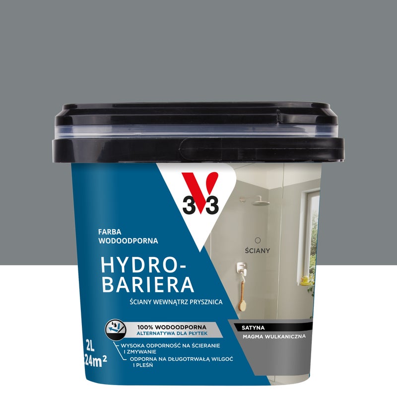 Farba wodoodporna Hydrobariera 2 l Magma wulkaniczna Satynowy V33