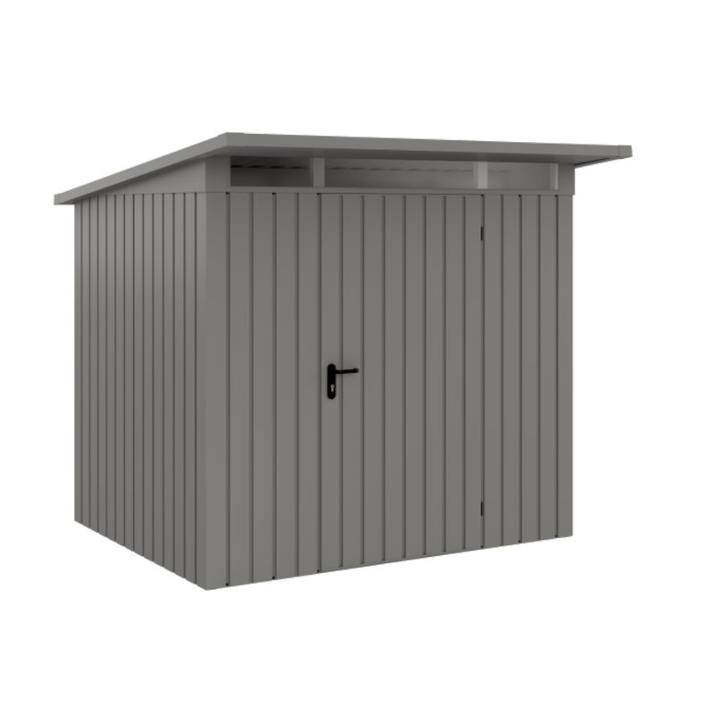 Domek ogrodowy narzędziowy EcoStar Euroline P-Line 4 3.22 m2 szary Hormann